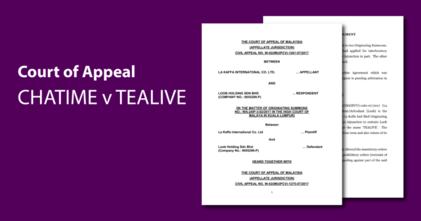 Court of Appeal rules in favour of Chatime in Tealive dispute. Could Tealive have to close down?