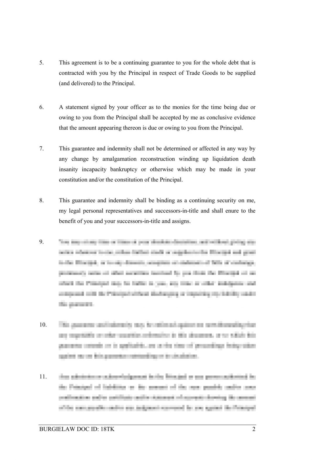 Letter of Guarantee and Indemnity (Supplier) Template BurgieLaw Letter of Guarantee and Indemnity (Supplier) Template BurgieLaw