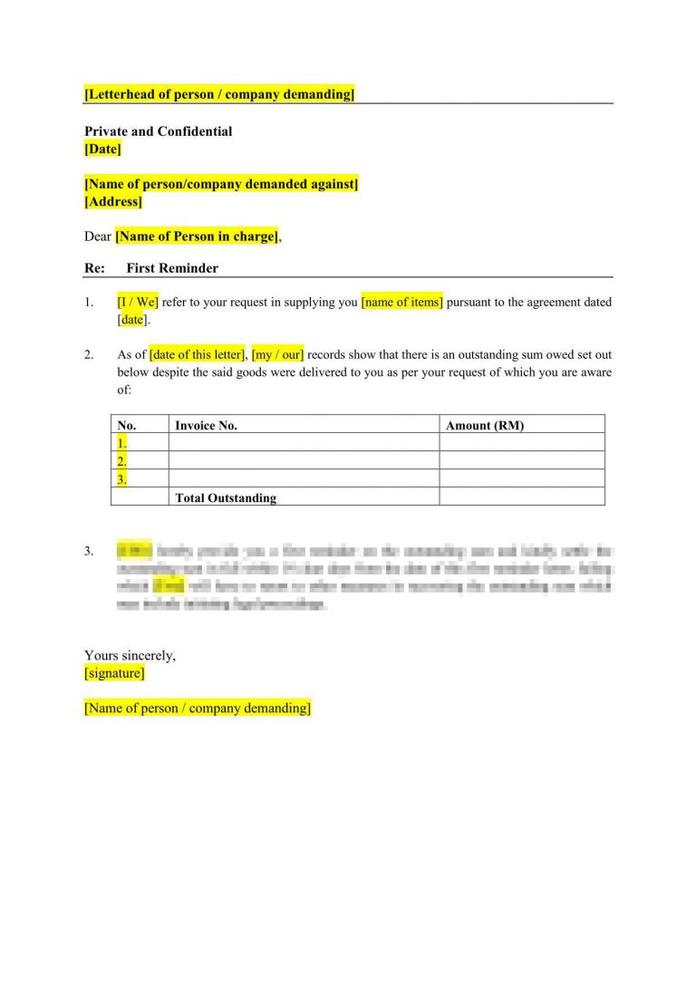 [4-in-1] Debt Recovery Letter of Demand Templates - BurgieLaw